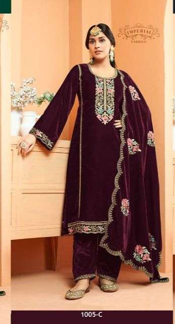 Designer Party Wear Velvet Heavy Salwar Suit Collection 