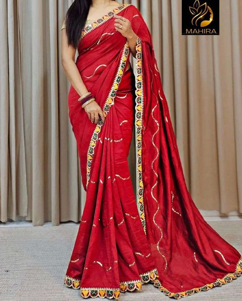 Silk Saree with Heavy Embroidery - Chandigarhfashionweek.com